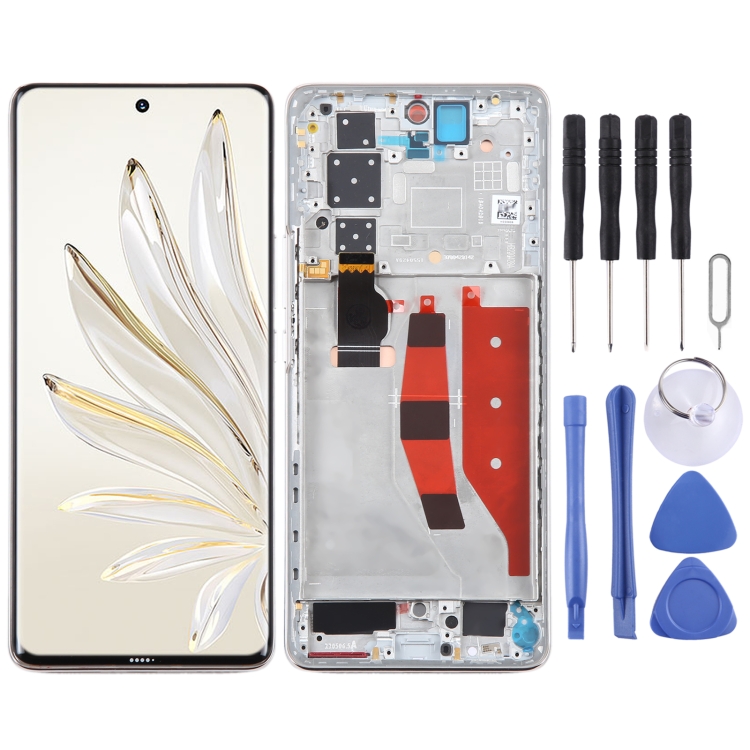 

Original LCD Screen For Honor 70 Pro Digitizer Full Assembly with Frame(Gold)