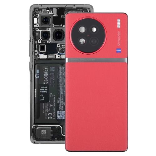 

For vivo X90 Original Battery Back Cover with Camera Lens Cover(Red)