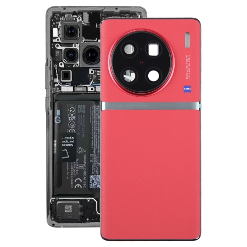

For vivo X90 Pro+ Original Battery Back Cover with Camera Lens Cover(Red)