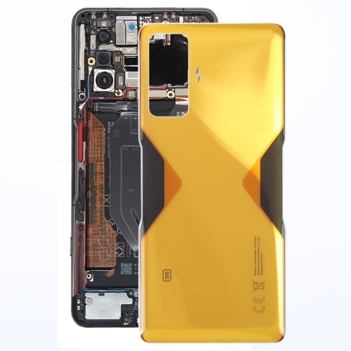 For Xiaomi Poco F4 GT OEM Battery Back Cover(Yellow) vbll pmln4772 walkie talkie replacement repair housing case cover for xts2500 xts1500 xts2250 model 1 two way radio yellow
