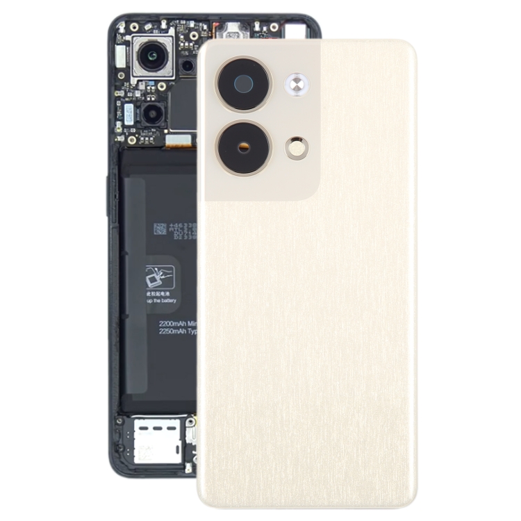 

For OPPO Reno9 Original Battery Back Cover with Camera Lens Cover(Gold)