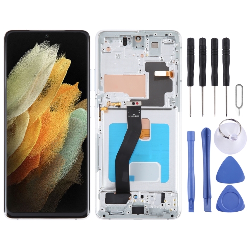

OLED LCD Screen For Samsung Galaxy S21 Ultra 5G SM-G998B Digitizer Full Assembly with Frame, Display Size: 6.78 inch (Silver)