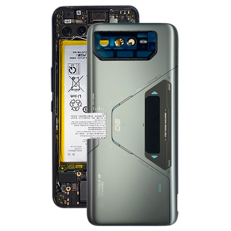 

For Asus ROG Phone 6D AI2203 Battery Back Cover with LCD(Grey)