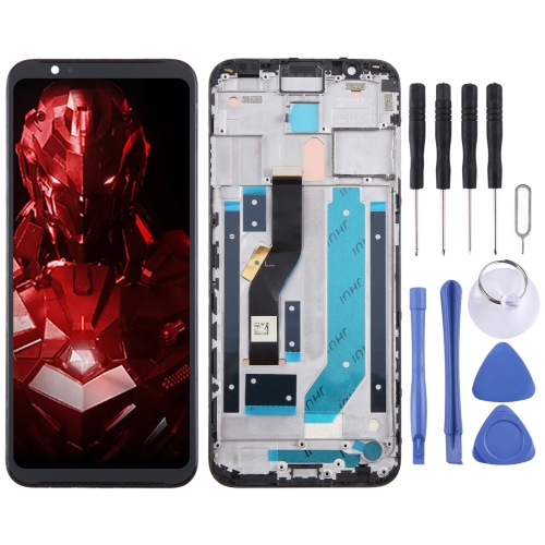

For ZTE Nubia Red Magic 3s LCD Screen Digitizer Full Assembly with Frame (Black)