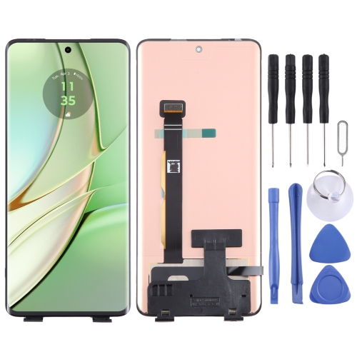 For Motorola Edge 40 Original OLED LCD Screen with Digitizer Full Assembly spring and summer bright short sleeved shirt solid color cardigan top with wooden ear edge drawstring shorts two piece set