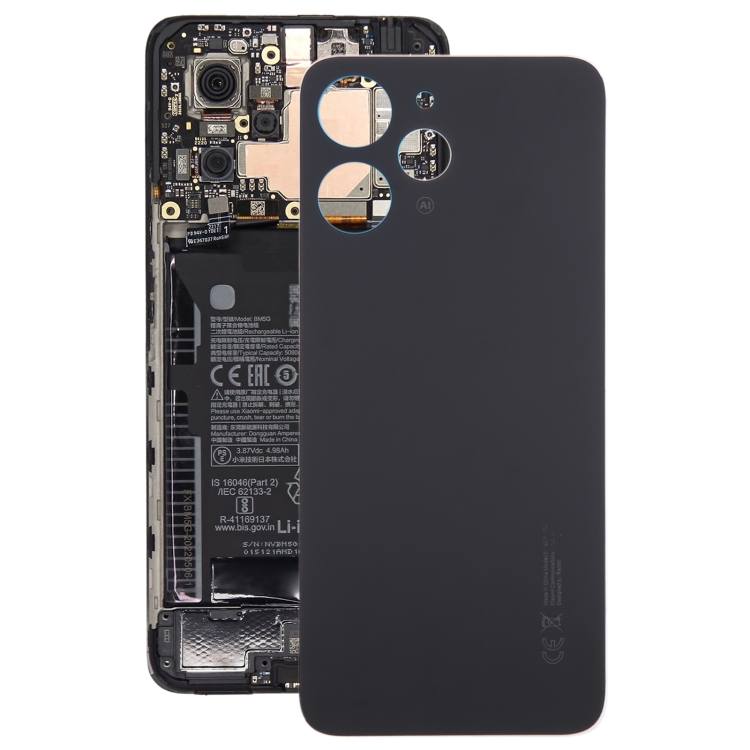 

For Xiaomi Redmi 12 4G OEM Glass Material Battery Back Cover(Black)