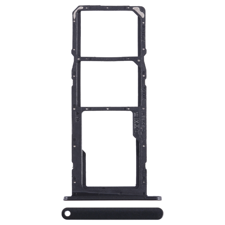 

For Honor 20 SE SIM + SIM + Micro SD Card Tray (Black)