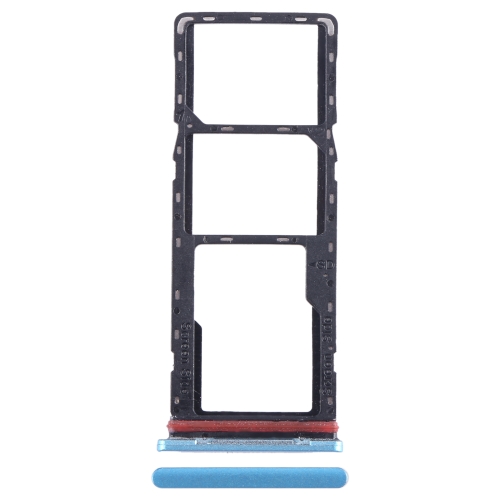 

For Tecno Spark 7T SIM Card Tray + SIM Card Tray + Micro SD Card Tray (Blue)