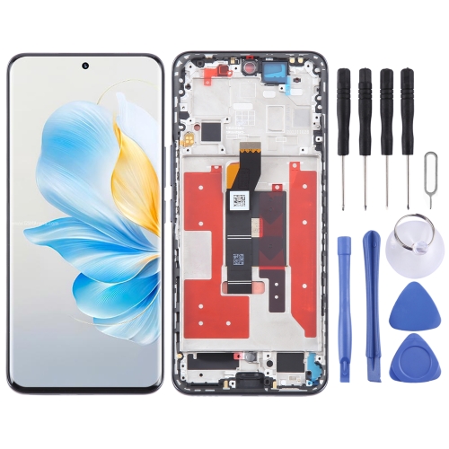 

For Honor 100 Original LCD Screen Digitizer Full Assembly with Frame (Black)