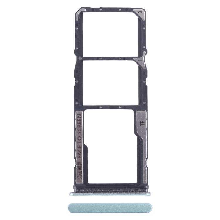 

For Xiaomi Redmi Note 12 4G SIM Card Tray + SIM Card Tray + Micro SD Card Tray (Green)