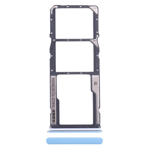 

For Xiaomi Redmi Note 12 4G SIM Card Tray + SIM Card Tray + Micro SD Card Tray (Blue)
