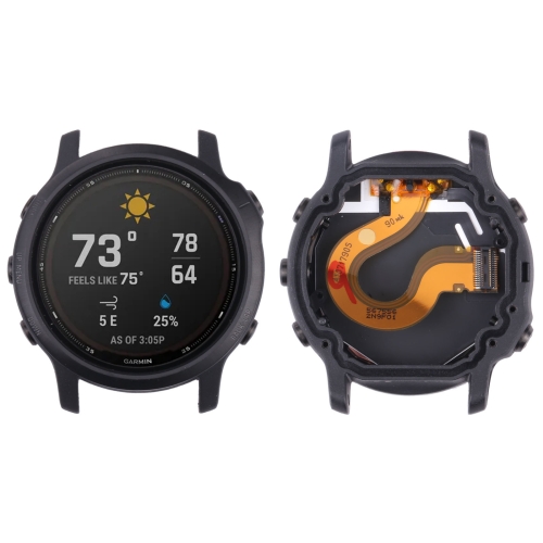 For Garmin Fenix 6S Pro LCD Screen Digitizer Full Assembly With Frame (Black)