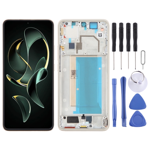 

For Xiaomi 13T Pro Original AMOLED Material LCD Screen Digitizer Full Assembly with Frame (Gold)