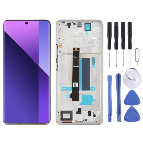 

For Xiaomi Redmi Note 13 Pro+ Original AMOLED Material LCD Screen Digitizer Full Assembly with Frame (Silver)