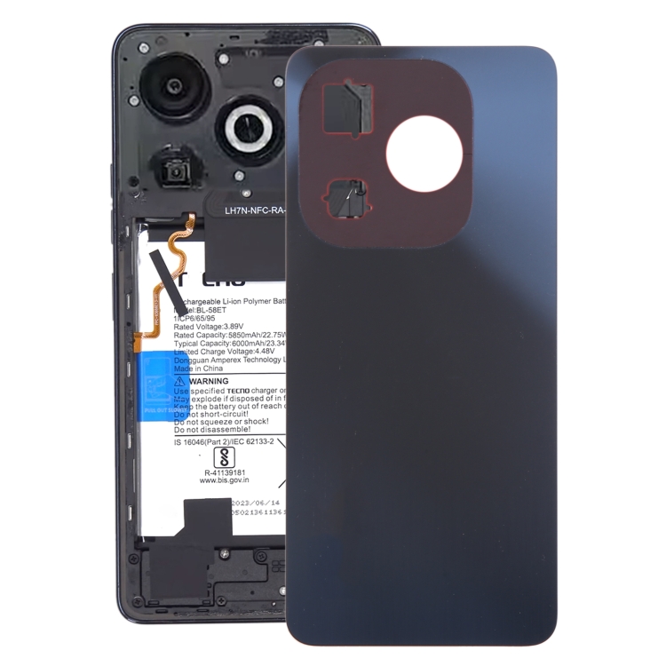 

For Infinix Smart 8 X6525 Original Battery Back Cover(Black)