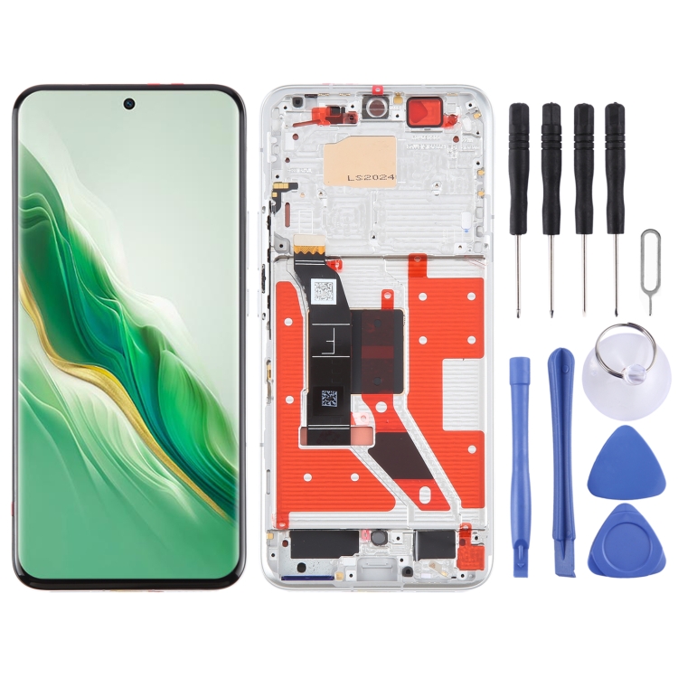 

For Honor Magic6 Original LCD Screen Digitizer Full Assembly with Frame (Silver)