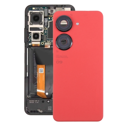 

For Asus Zenfone 9 AI2202 Original Battery Back Cover with Camera Lens Cover(Red)