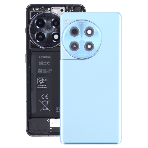 

For OnePlus 12R CPH2609 CPH2585 Original Glass Battery Back Cover with Camera Lens(Blue)