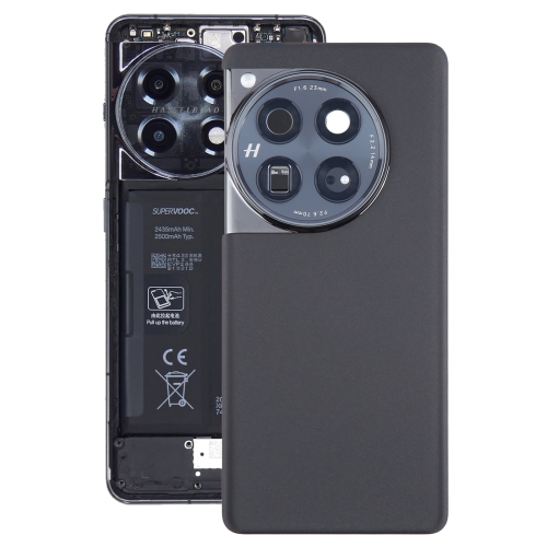 

For OnePlus 12 PJD110 CPH2573 CPH2581 Original Glass Battery Back Cover with Camera Lens(Black)