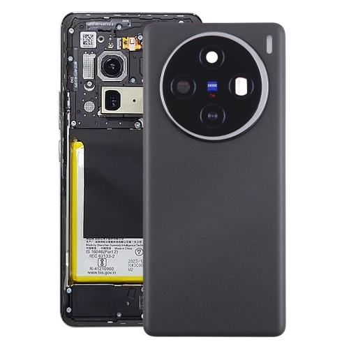 

For vivo X100 Battery Back Cover with Camera Lens Cover(Black)