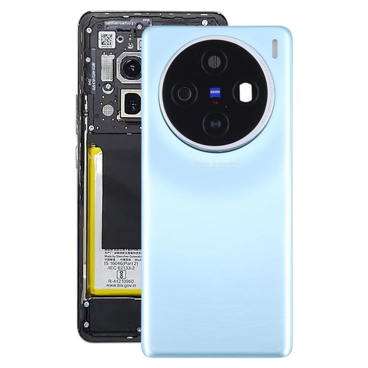 

For vivo X100 Battery Back Cover with Camera Lens Cover(Blue)