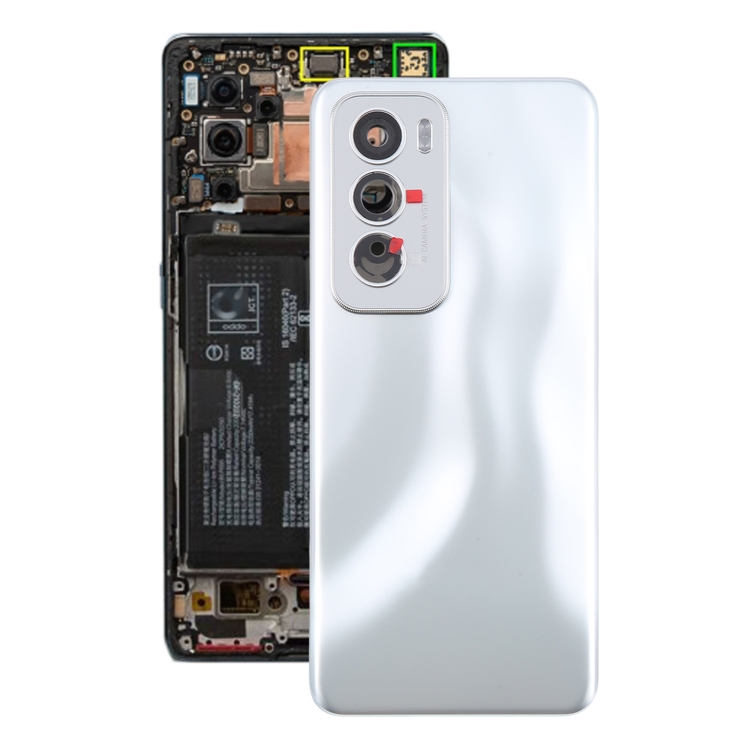 

For OPPO Reno12 Global Original Battery Back Cover with Camera Lens Cover(Silver)
