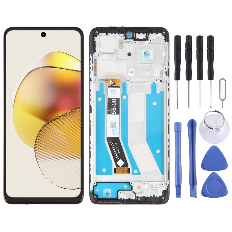

For Motorola Moto G73 OEM LCD Screen Digitizer Full Assembly With Frame