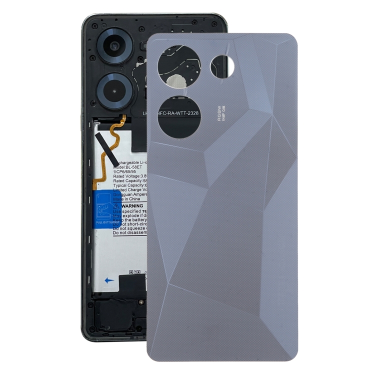 

For Tecno Camon 20 Pro Original Battery Back Cover(Black)