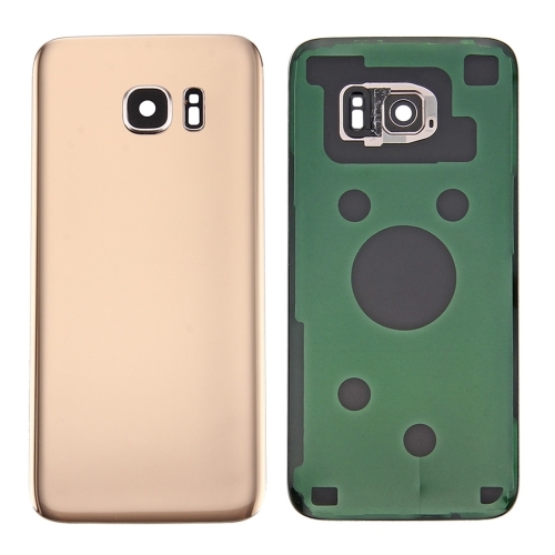 

For Samsung Galaxy S7 SM-G930F Battery Back Cover with Camera Lens Cover(Gold)