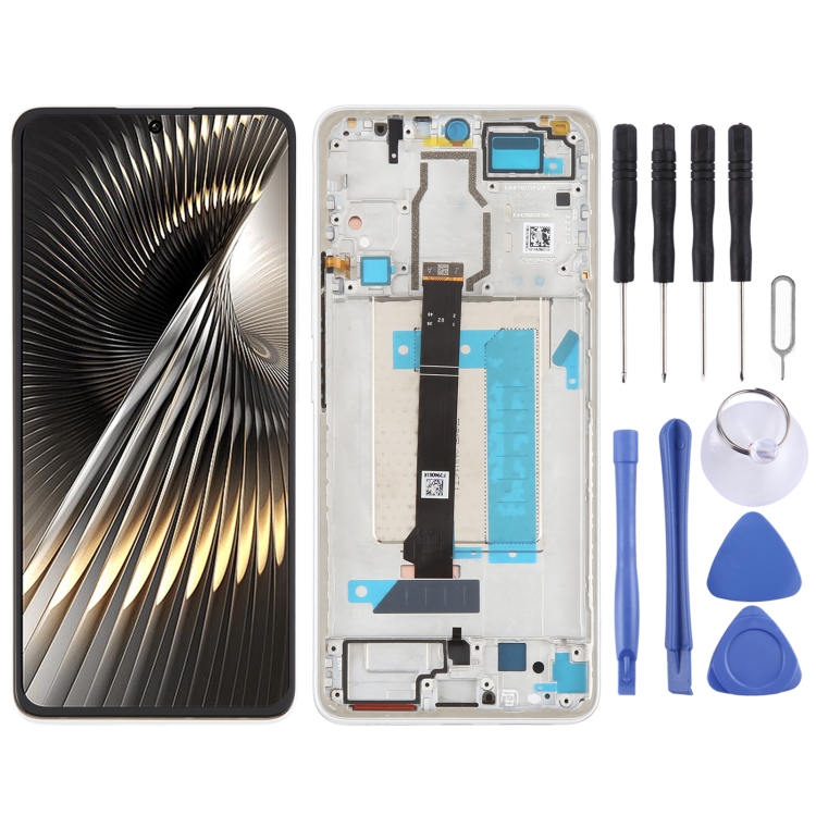 

For Xiaomi Redmi Turbo 3 Original LCD Screen Digitizer Full Assembly with Frame (White)