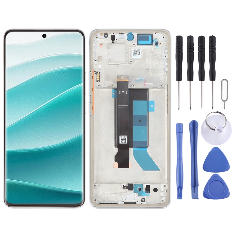 

For Xiaomi Redmi Note 14 Pro 5G Original LCD Screen Digitizer Full Assembly with Frame (Silver)