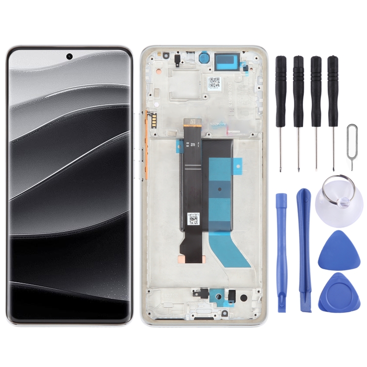 

For Xiaomi Redmi Note 14 Pro+ 5G Original LCD Screen Digitizer Full Assembly with Frame (Silver)