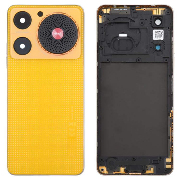 

For ZTE nubia Music Z2353 Glass Battery Back Cover with Middle Frame / Camera Lens Cover(Yellow)