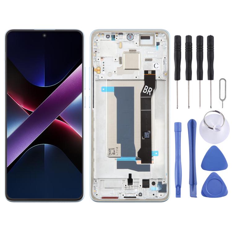 

For Xiaomi Poco X7 Pro AMOLED Original LCD Screen Digitizer Full Assembly with Frame (Blue)