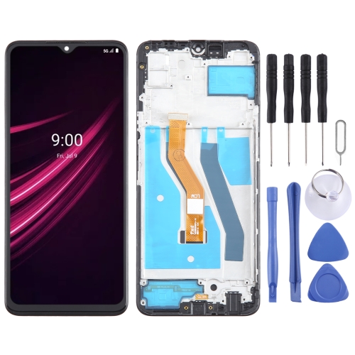 

For T-Mobile REVVL V+ 5G LCD Screen Digitizer Full Assembly with Frame (Black)
