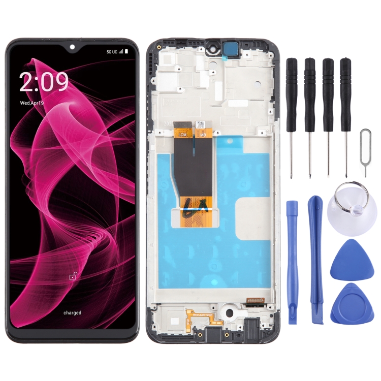 

For T-Mobile REVVL 6X Pro 5G LCD Screen Digitizer Full Assembly with Frame (Black)