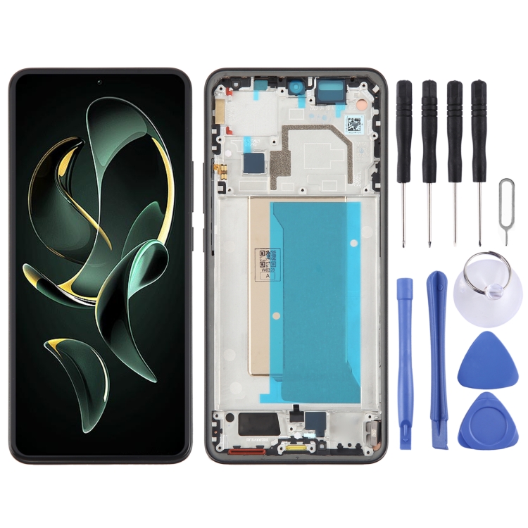 

For Xiaomi 13T Original AMOLED Material LCD Screen Digitizer Full Assembly with Frame (Black)