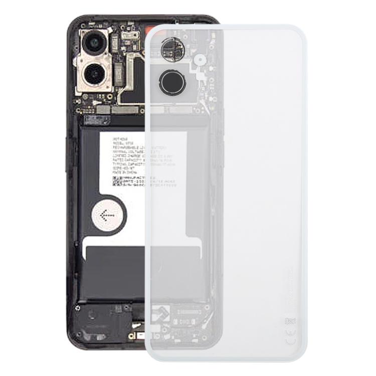 

For Nothing Phone 1 A063 Glass Battery Back Cover(Transparent white)