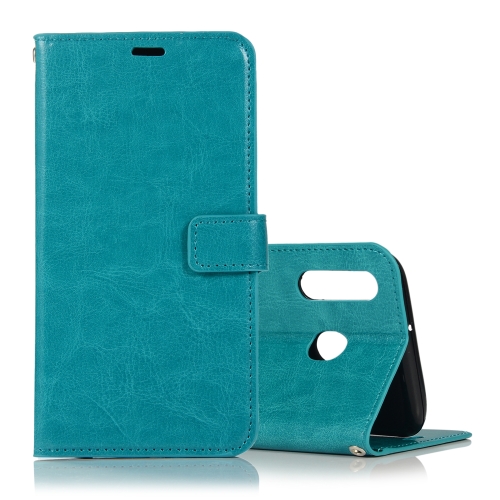 

Crazy Horse Texture Horizontal Flip Leather Case with Holder & Card Slots & Wallet & Photo Frame for Galaxy A40(Blue)