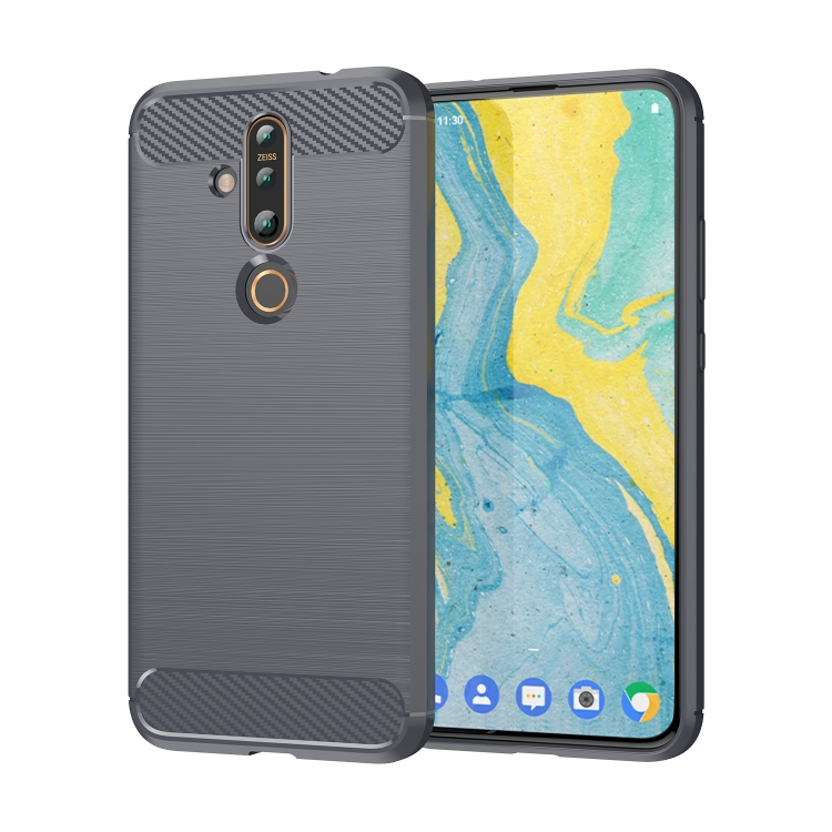 

Brushed Texture Carbon Fiber TPU Case for Nokia 6.2 / X71 (Grey)