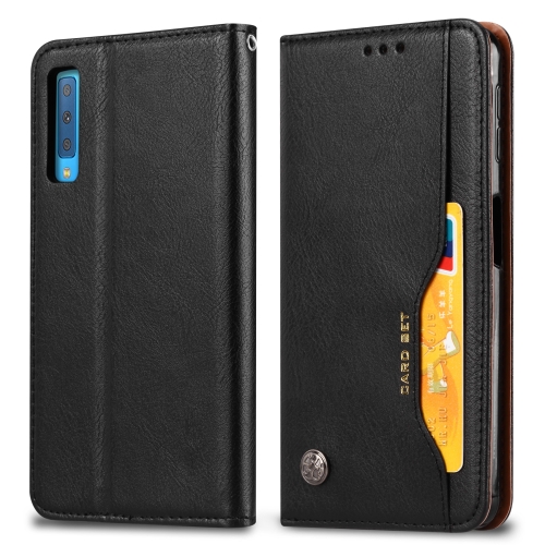 

Knead Skin Texture Horizontal Flip Leather Case for Galaxy A50 , with Photo Frame & Holder & Card Slots & Wallet(Black)