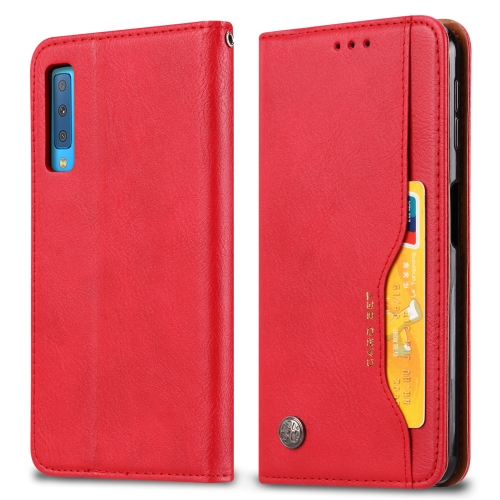 

Knead Skin Texture Horizontal Flip Leather Case for Galaxy A50 , with Photo Frame & Holder & Card Slots & Wallet(Red)