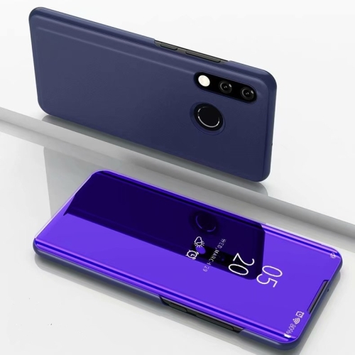 

Electroplating Mirror Horizontal Flip Leather Case for Xiaomi Redmi 7, with Holder(Violet blue)