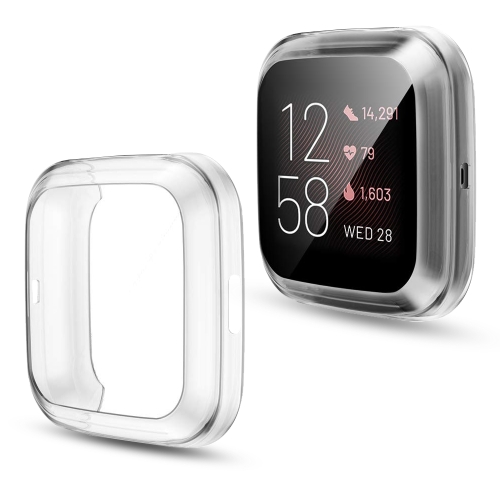 

For Fitbit versa 2 Plating TPU All-inclusive Protective Shell(Transparent)