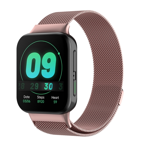 

For OPPO Watch 41MM Smart Watch Milanese Stainless Steel Metal Watch Band (Rose Pink)