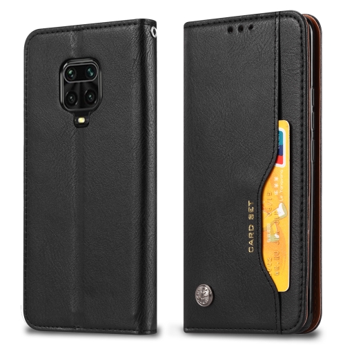 

For Xiaomi Redmi Note 9 Pro / Note 9S/ Note 9 Pro Max Knead Skin Texture Horizontal Flip Leather Case with Photo Frame & Holder & Card Slots & Wallet(Black)