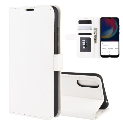 

For Wiko view 4/ 4 lite R64 Texture Single Horizontal Flip Protective Case with Holder & Card Slots & Wallet& Photo Frame(White)