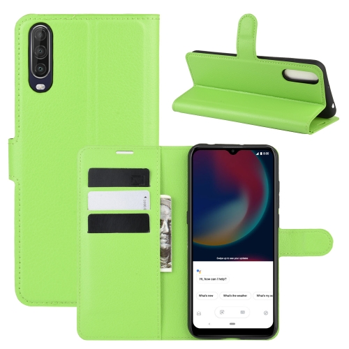 

For Wiko view 4/ 4 lite Litchi Texture Horizontal Flip Protective Case with Holder & Card Slots & Wallet(Green)