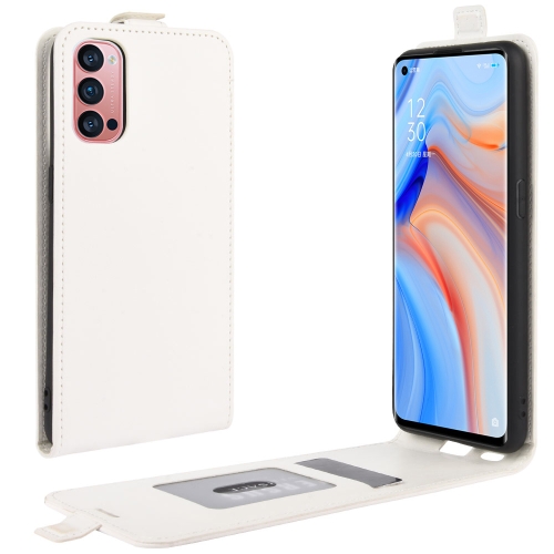 

For OPPO Reno 4 Pro 5G R64 Texture Single Vertical Flip Leather Protective Case with Card Slots & Photo Frame(White)