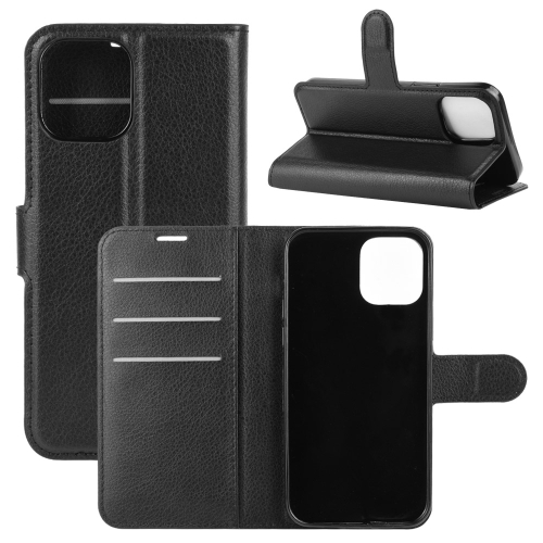 

For iPhone 12 / 12 Pro Litchi Texture Horizontal Flip Protective Case with Holder & Card Slots & Wallet(Black)
